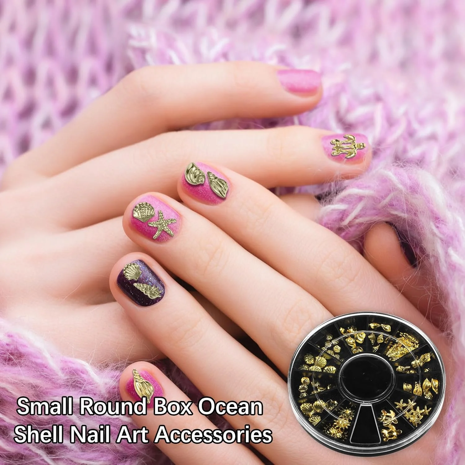 نگین ناخن تزویق، طرح ستاره دریایی و صدف، آلیاژ پرچ گل میخ، جواهرات فلزی سه بعدی برای طراحی ناخن، لوازم جانبی ناخن (12 مدل - اقیانوس) نگین ناخن تزویق، طرح ستاره دریایی و صدف، آلیاژ پرچ گل میخ، جواهرات فلزی سه بعدی برای طراحی ناخن، لوازم جانبی ناخن (12 مدل - اقیانوس)