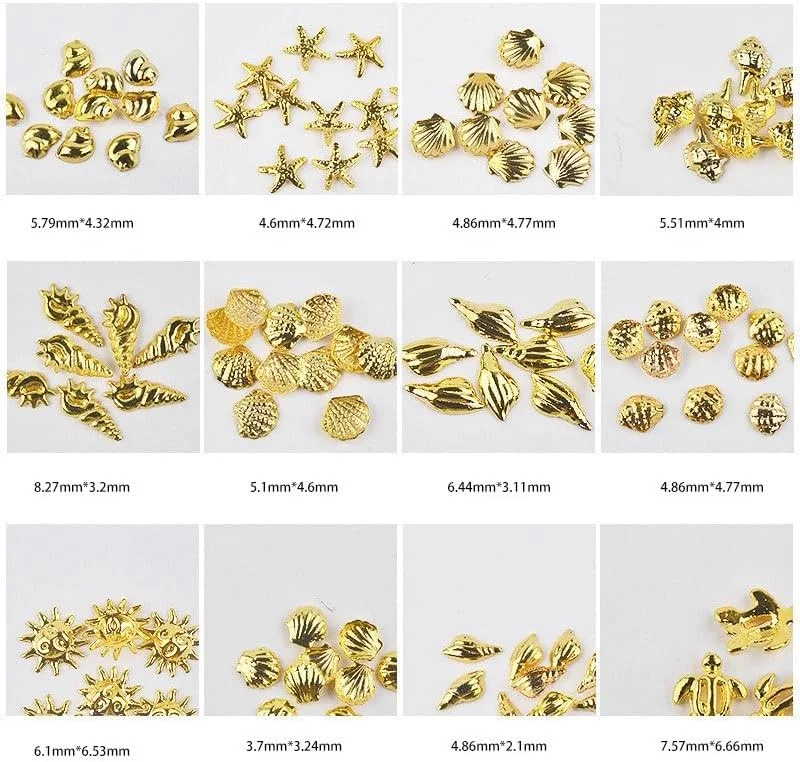 آویز ناخن اقیانوسی تزویق، 2 دیسک نقره ای و طلایی، برچسب ناخن ستاره دریایی ساحلی، صدف دریایی، آلیاژ سه بعدی، لوازم تزیین جواهرات برای مانیکور، 12 مدل آویز ناخن اقیانوسی تزویق، 2 دیسک نقره ای و طلایی، برچسب ناخن ستاره دریایی ساحلی، صدف دریایی، آلیاژ سه بعدی، لوازم تزیین جواهرات برای مانیکور، 12 مدل