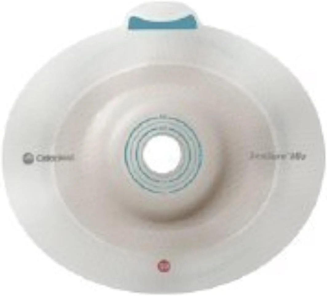 پایه چسب محدب سنSura Mio Coloplast، قابلیت برش، چسب الاستیک با ماندگاری استاندارد، فلنج 50 میلی متری، سیستم دو تکه، دهانه 15 تا 40 میلی متر، 16483 - بسته 5 عددی