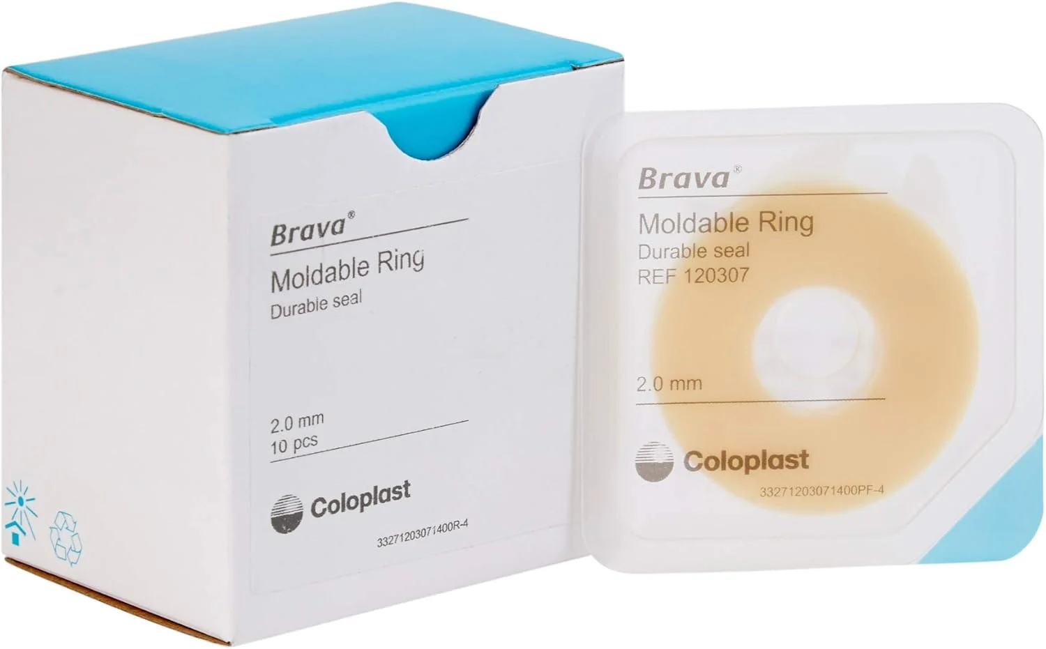 حلقه های انعطاف پذیر استومی Coloplast Brava، بدون سوزش، ضخامت 2.0 میلی متر 120307 (جعبه 10 عددی)