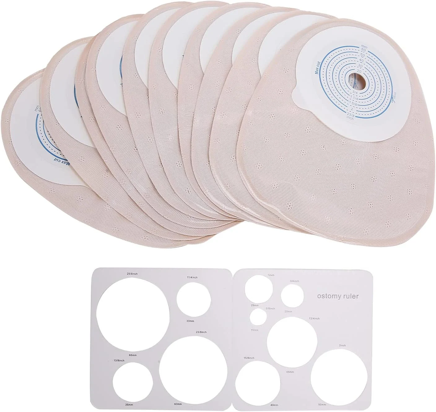 کیسه کلستومی یکبار مصرف یک تکه کیسه استومی بسته، لوازم کیسه کلستومی کیسه تخلیه پزشکی، کیسه ایلئوستومی استومی (10 عدد)