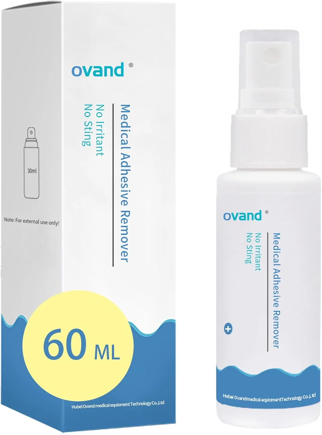 اسپری پاک کننده چسب: پاک کننده چسب برای پوست - پاک کننده چسب پزشکی بدون سوزش، پاک کننده چسب استومی برای پوست حساس، بسته بندی جداگانه (اسپری 60 میلی لیتر)