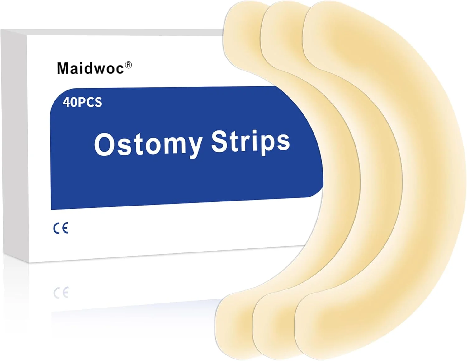 ۴۰ عدد نوار الاستیک محافظ استومی، چسب ضد آب هیدروکلوئیدی گرید پزشکی، نوار محافظ چسب پوست برای کیسه های کولوستومی