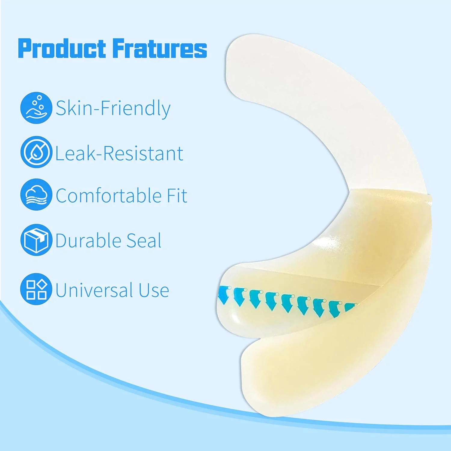 ۴۰ عدد نوار الاستیک محافظ استومی، چسب ضد آب هیدروکلوئیدی گرید پزشکی، نوار محافظ چسب پوست برای کیسه های کولوستومی