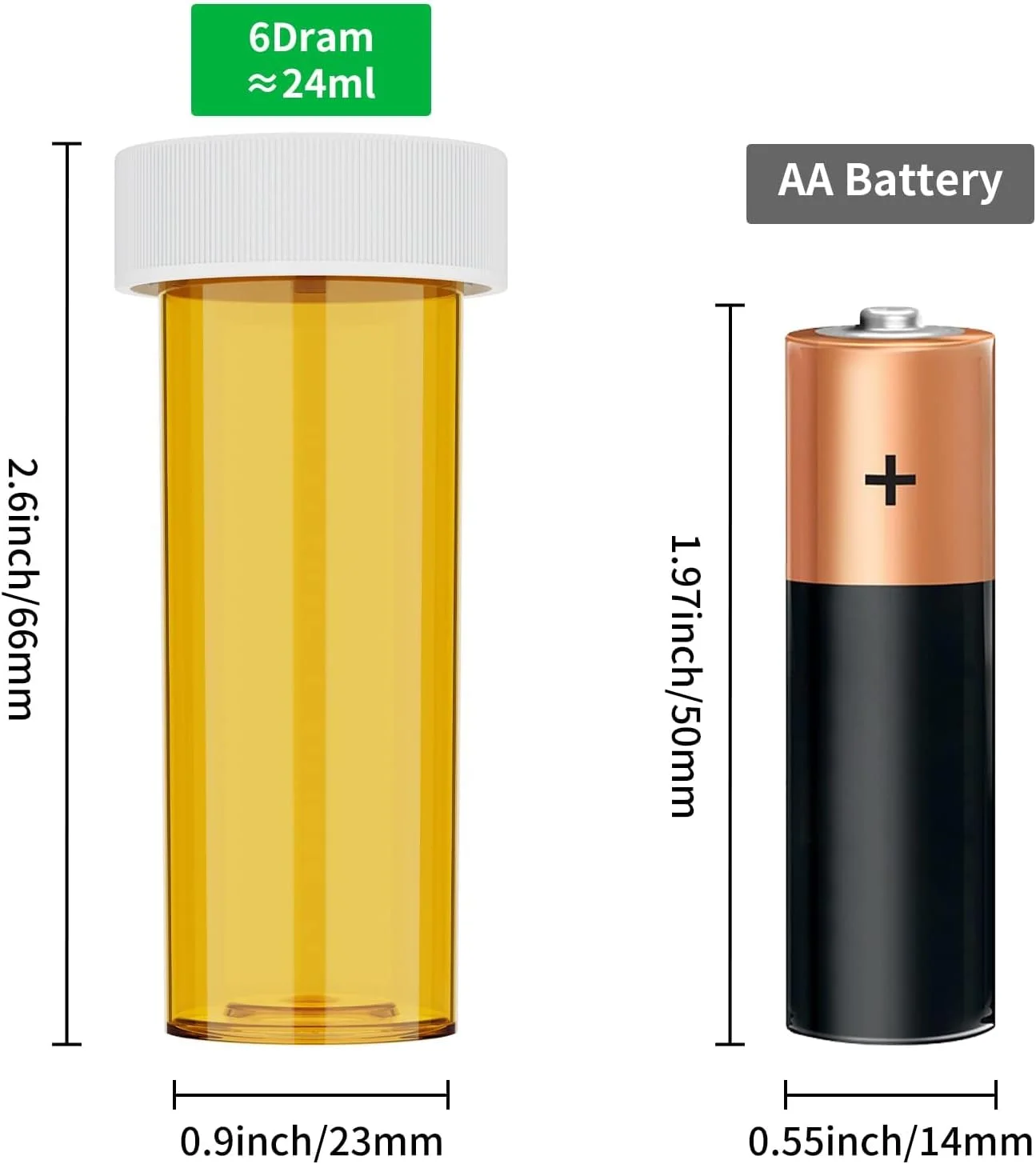 بطری های خالی پلاستیکی دارو NALACAL با درب مقاوم در برابر کودک، ظروف کوچک دارویی 6 درام، ویال های مسافرتی، سازمان دهنده های بادوام و ضد آب (بسته 20 عددی)