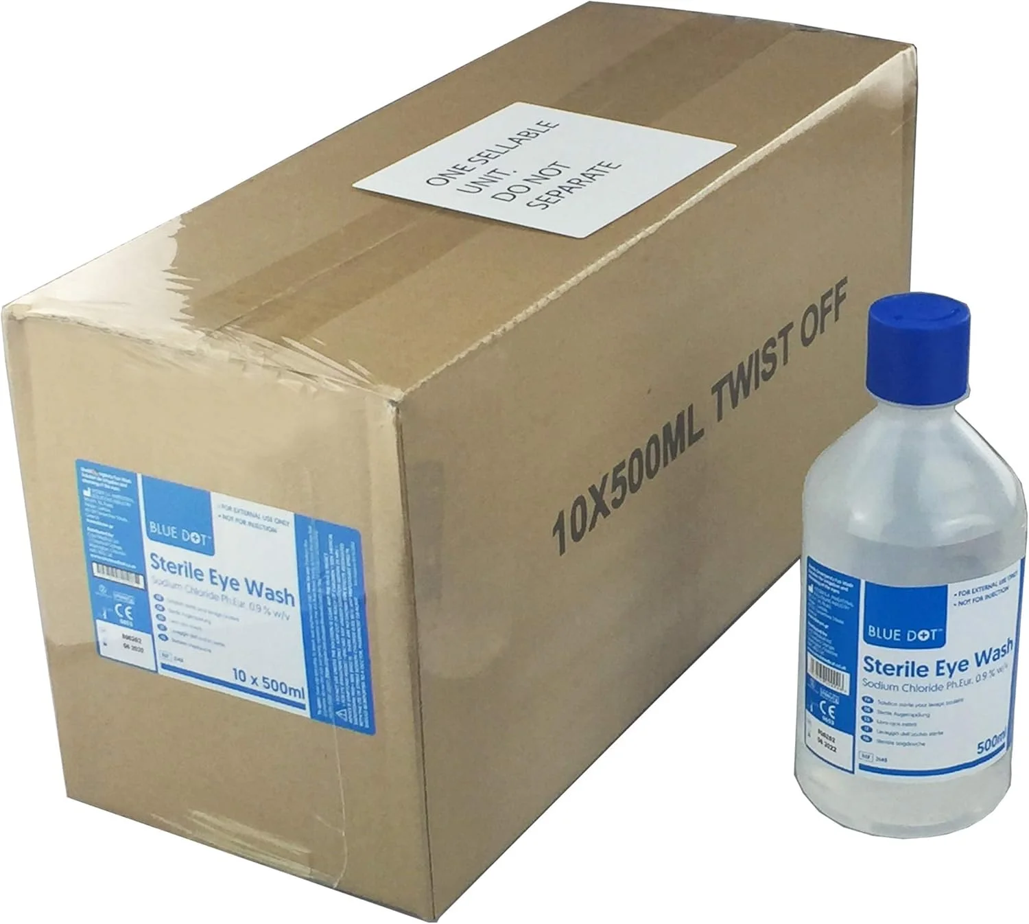 محلول شستشوی چشم استریل سالین 500 میلی لیتری Crest Medical، بسته 10 عددی محلول شستشوی چشم استریل سالین 500 میلی لیتری Crest Medical، بسته 10 عددی