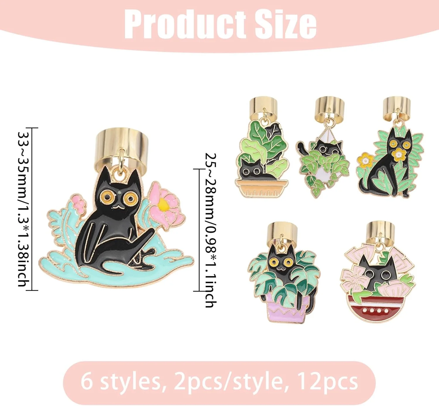 آویز گوشی پزشکی گربه ای CHGCRAFT، 12 عدد در 6 طرح مختلف، آلیاژی و زیبا، مناسب برای پرستاران و دستیاران پزشکی آویز گوشی پزشکی گربه ای CHGCRAFT، 12 عدد در 6 طرح مختلف، آلیاژی و زیبا، مناسب برای پرستاران و دستیاران پزشکی