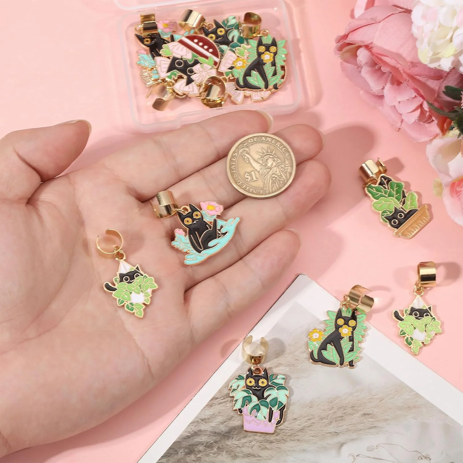 آویز گوشی پزشکی گربه ای CHGCRAFT، 12 عدد در 6 طرح مختلف، آلیاژی و زیبا، مناسب برای پرستاران و دستیاران پزشکی آویز گوشی پزشکی گربه ای CHGCRAFT، 12 عدد در 6 طرح مختلف، آلیاژی و زیبا، مناسب برای پرستاران و دستیاران پزشکی