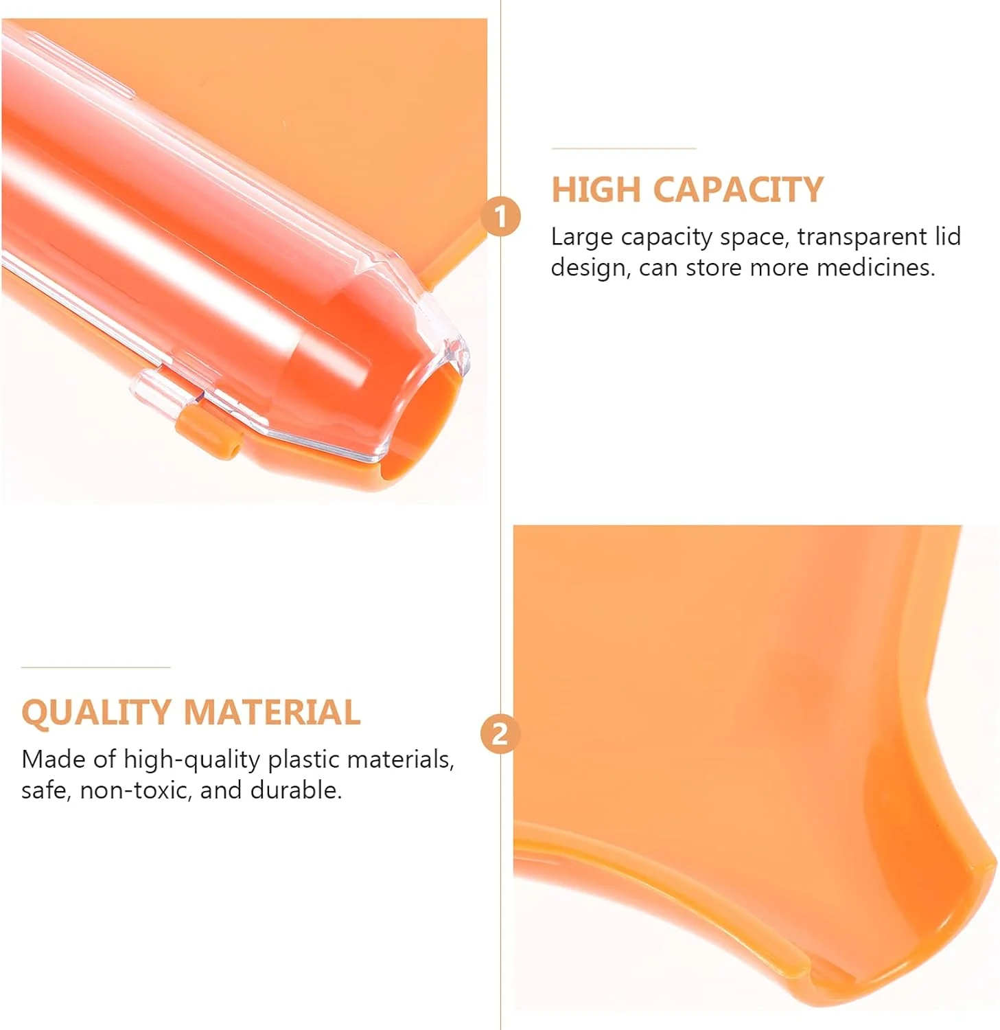 سینی شمارش قرص با کاردک، محصولات داروخانه، مناسب دست راست، سینی شمارش قرص نارنجی، ابزار پزشکی توزیع قرص داروخانه برای داروها