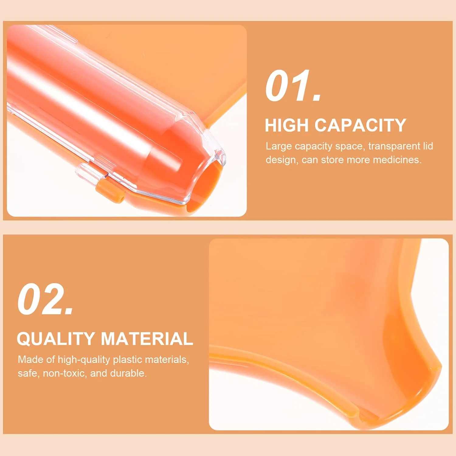 سینی شمارش قرص با کاردک، محصولات داروخانه، مناسب دست راست، سینی شمارش قرص نارنجی، ابزار پزشکی توزیع قرص داروخانه برای داروها