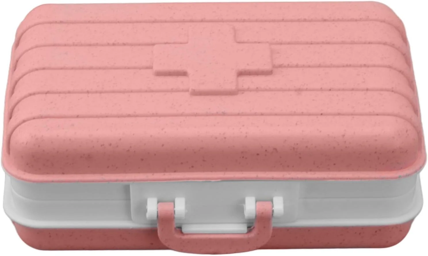 جعبه نگهداری دارو Cryfokt، جعبه سازمان دهنده کیت اضطراری ضد آب 6 محفظه، ظرف پلاستیکی ایمن و مهر و موم شده برای خانواده، دفتر و مسافرت