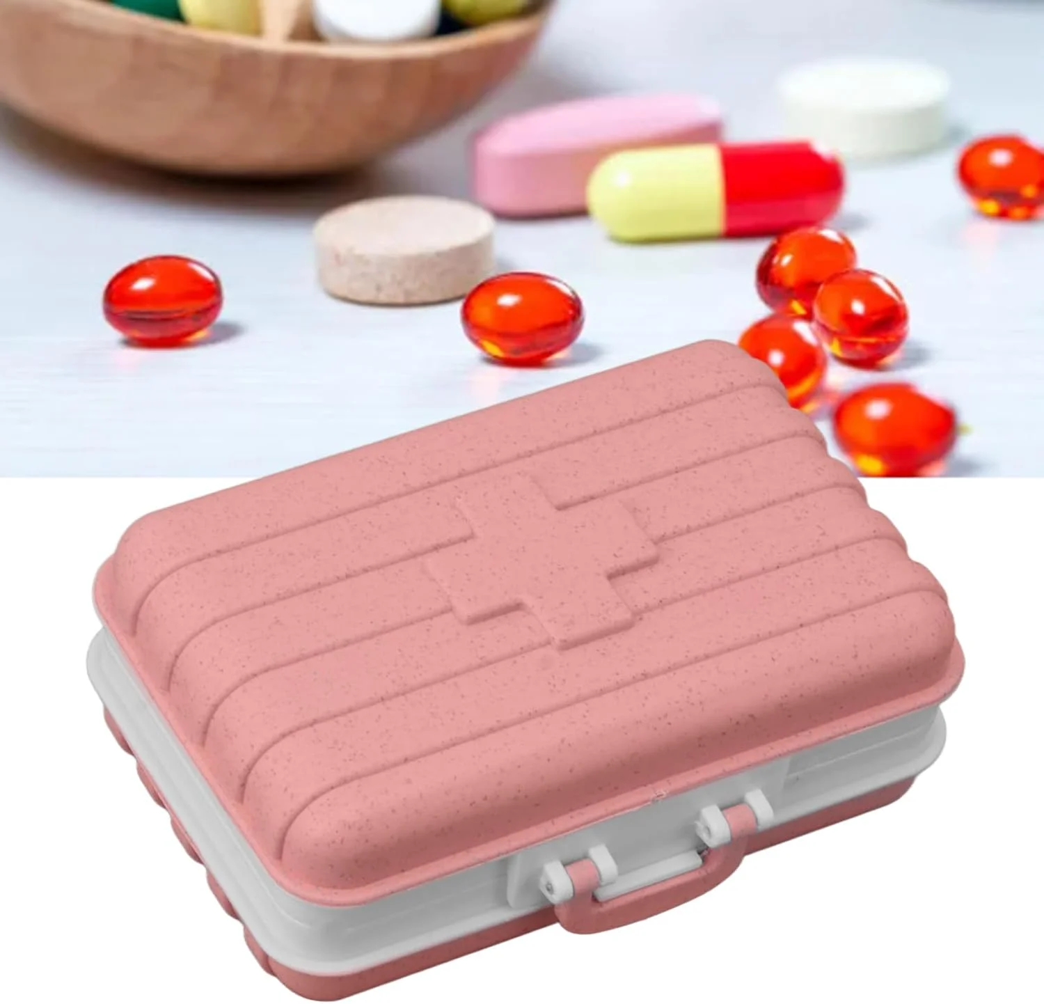 جعبه نگهداری دارو Cryfokt، جعبه سازمان دهنده کیت اضطراری ضد آب 6 محفظه، ظرف پلاستیکی ایمن و مهر و موم شده برای خانواده، دفتر و مسافرت جعبه نگهداری دارو Cryfokt، جعبه سازمان دهنده کیت اضطراری ضد آب 6 محفظه، ظرف پلاستیکی ایمن و مهر و موم شده برای خانواده، دفتر و مسافرت