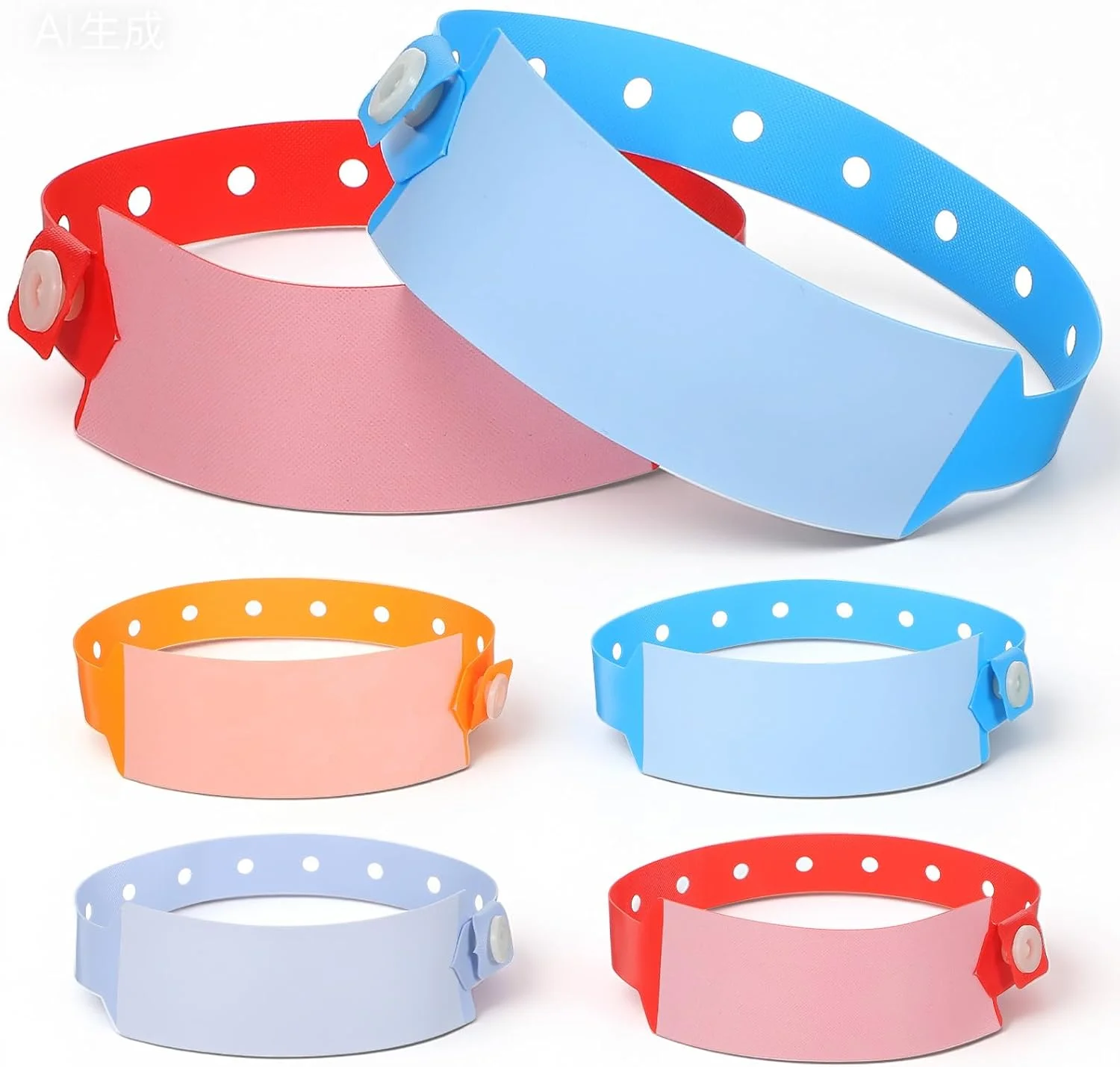 80 عدد مچ بند وینیلی، بند شناسایی بیمارستانی، ضد آب، قابل تنظیم، بند پزشکی، مناسب برای استفاده طولانی مدت، رویدادها، دستبندهای ایمن، مچ بند یکبار مصرف برای کنسرت ها