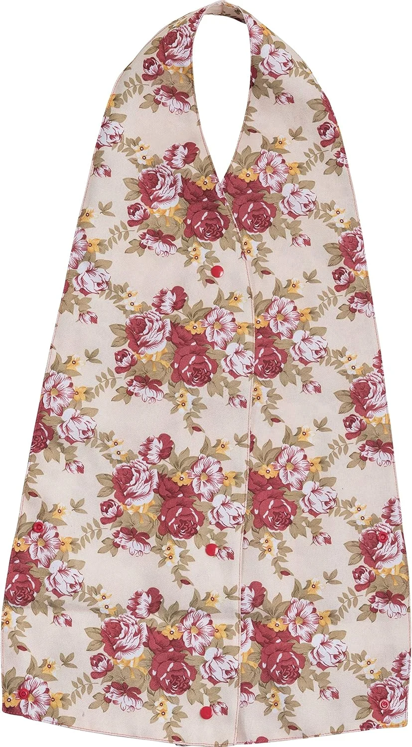 پیشبند بزرگسال Drive Medical، شال گردن غذاخوری، طرح گلدار/صورتی تیره، بسته 2 عددی