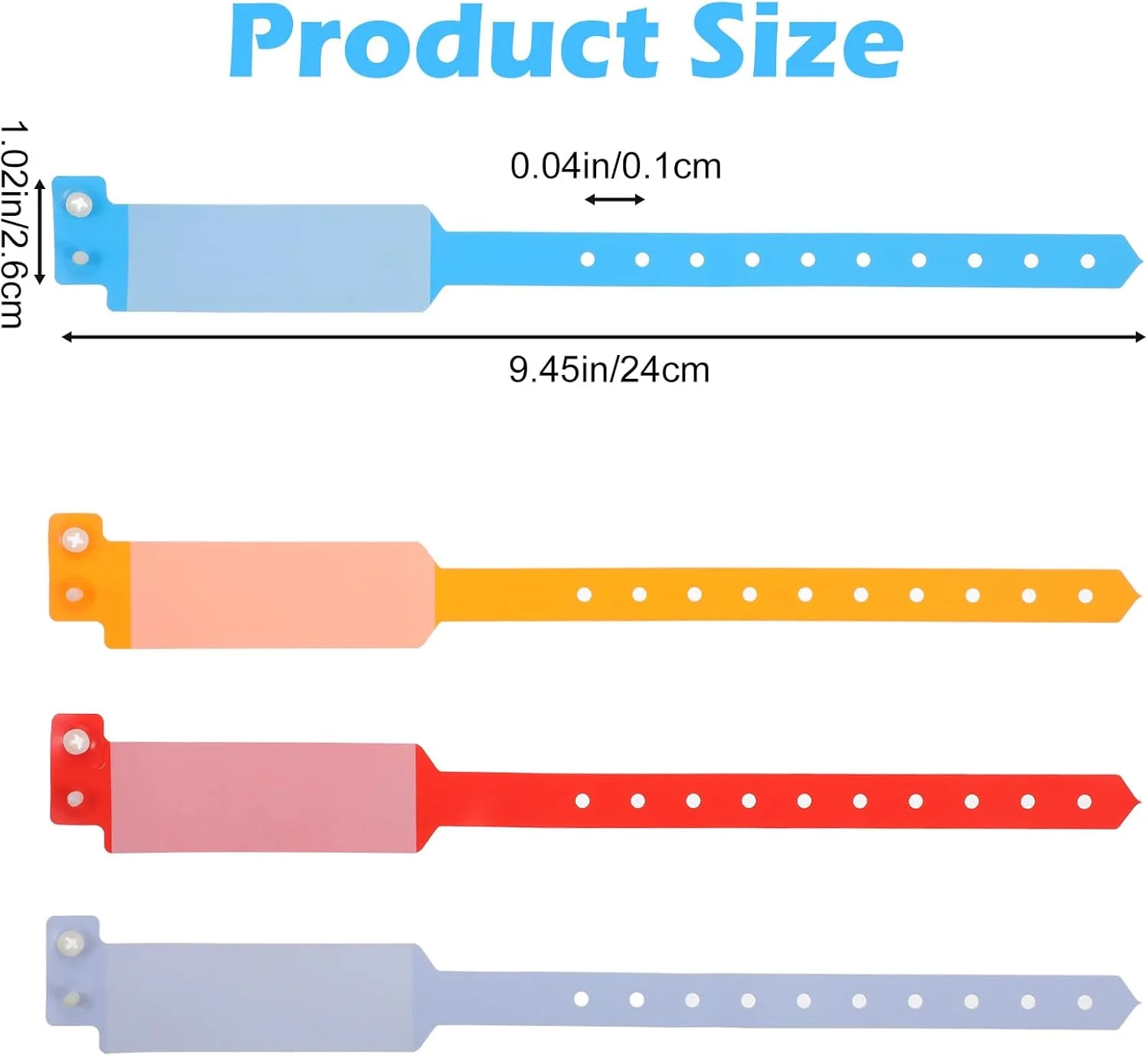 80 عدد مچ بند وینیلی، بند شناسایی بیمارستانی، ضد آب، قابل تنظیم، بند پزشکی، مناسب برای استفاده طولانی مدت، رویدادها، دستبندهای ایمن، مچ بند یکبار مصرف برای کنسرت ها