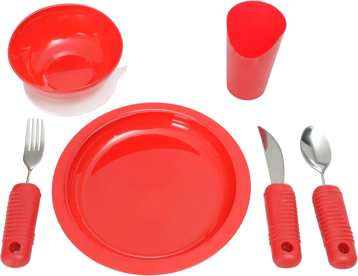 ست کامل میز غذاخوری قرمز رنگ برای افراد مبتلا به آلزایمر و زوال عقل