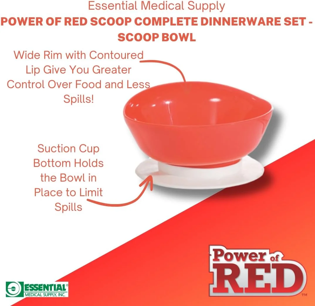 ست کامل میز غذاخوری قرمز رنگ برای افراد مبتلا به آلزایمر و زوال عقل