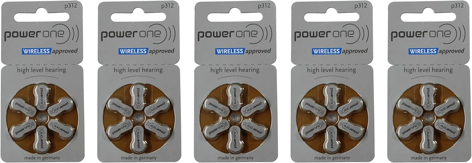 بسته 30 عددی باتری سمعک PowerOne سایز 312