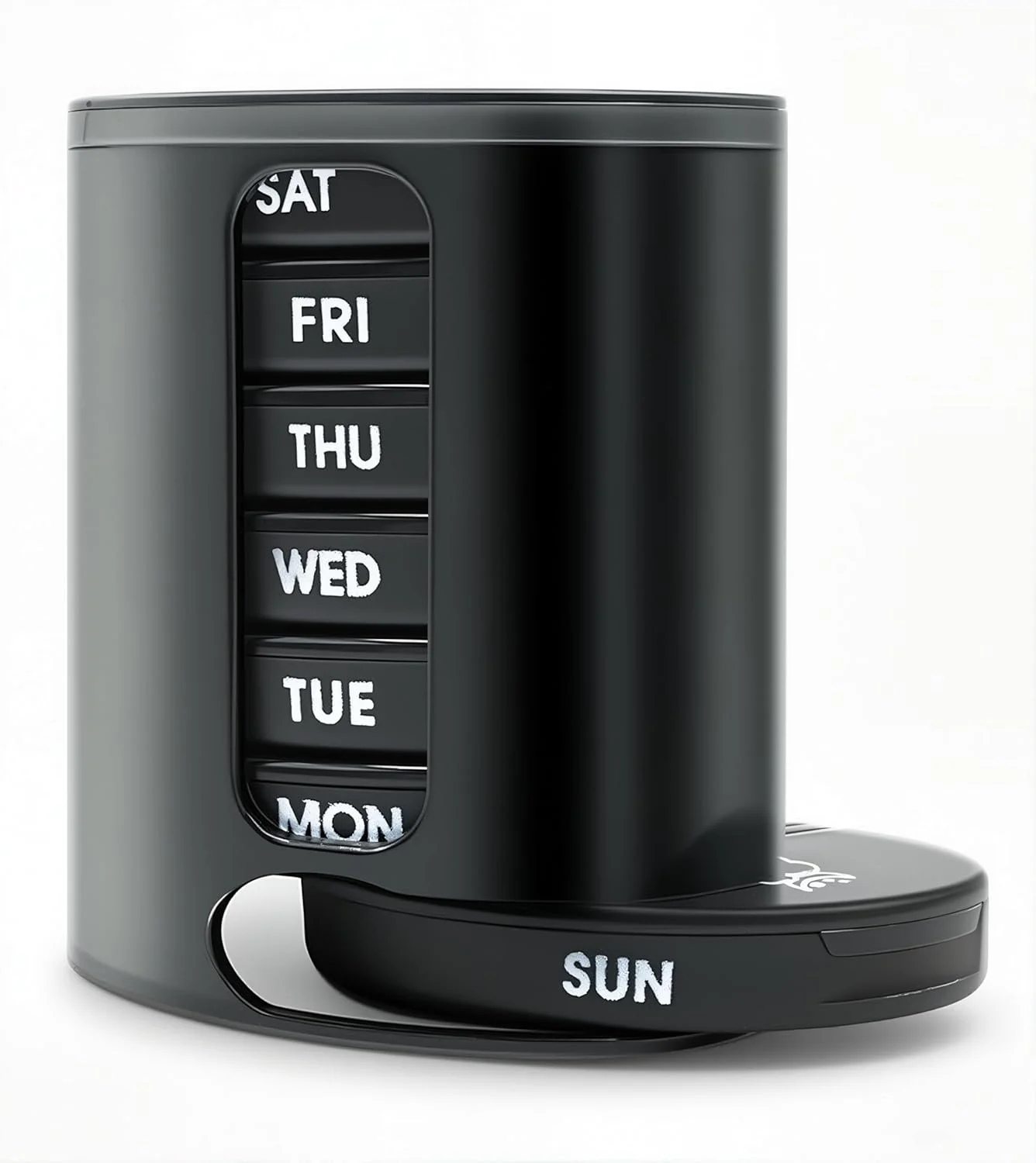 جعبه قرص هفتگی (دو بار در روز)، جعبه قرص قابل حمل 7 روزه با محفظه های AM/PM قابل انباشت برای قرص ها، ویتامین ها، روغن ماهی، مکمل ها، مشکی