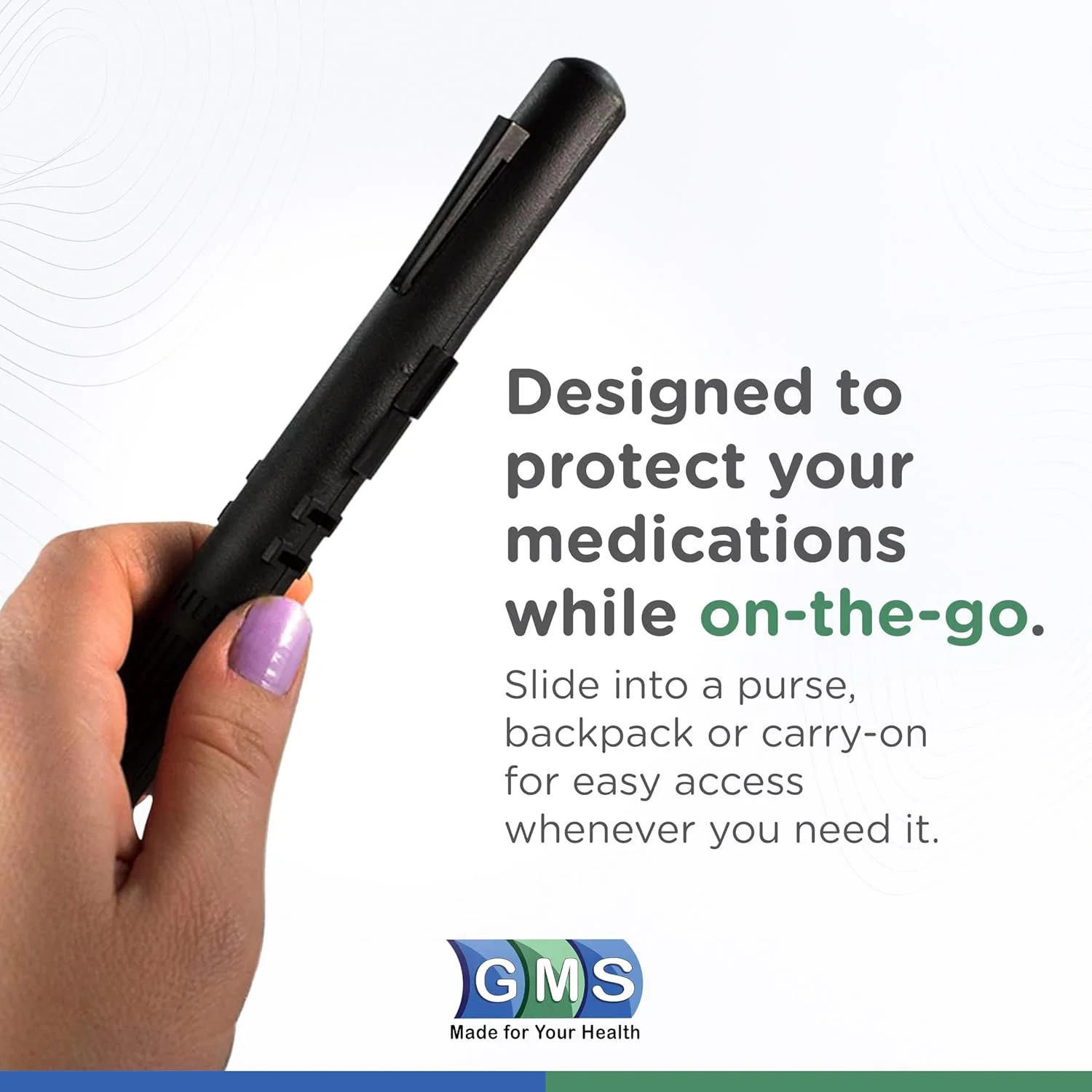 جعبه سرنگ 60 سی سی GMS - مناسب برای نگهداری سرنگ های نو، از پیش پر شده و استفاده شده با سوزن - کوچک و محتاطانه - ایده آل برای مسافرت - ظرف اشیاء تیز - بسته 2 عددی - مشکی