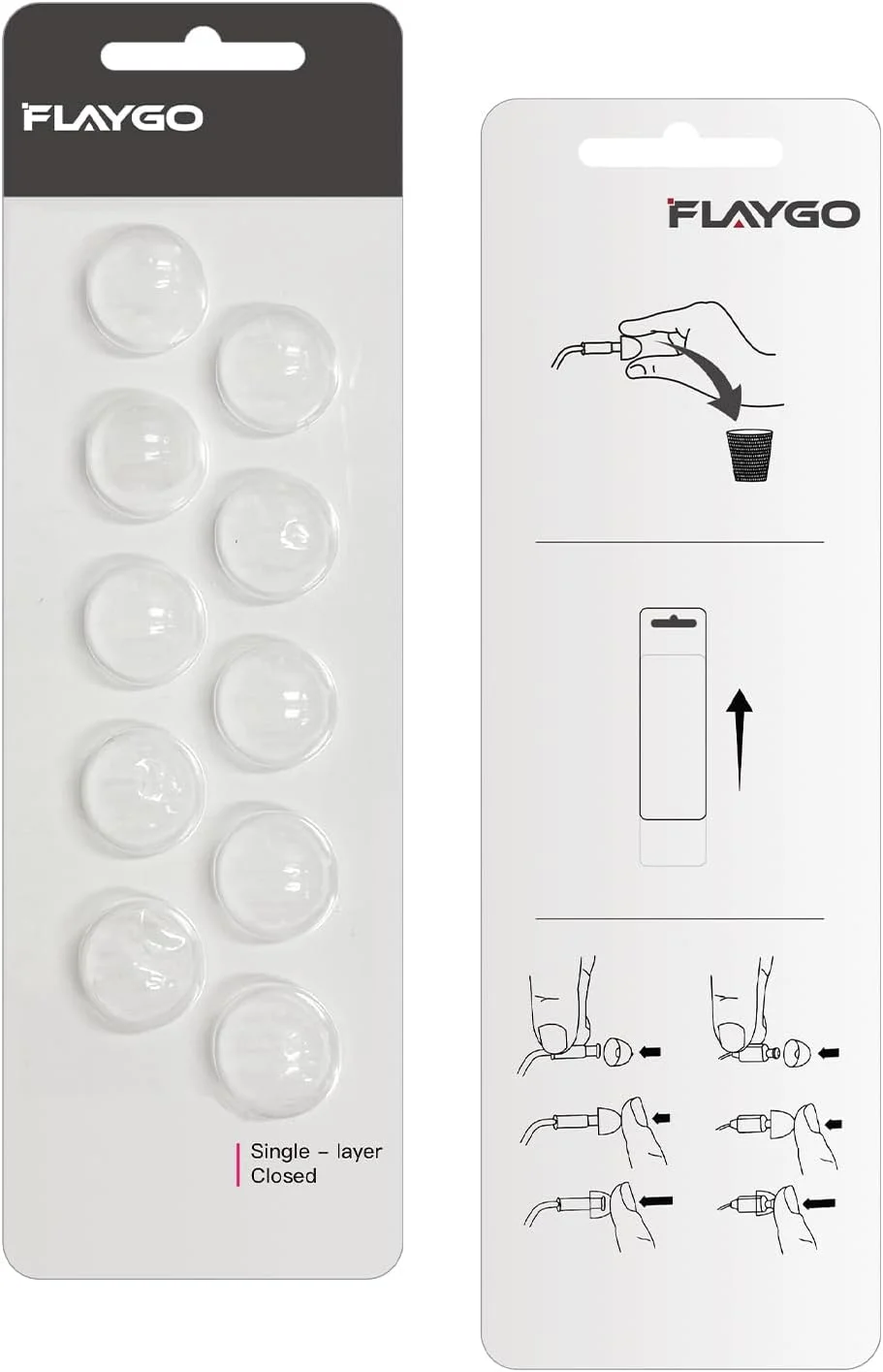 سری جایگزین گنبدی برای سمعک - گنبدهای بسته دولایه (8 میلی متر/2 بسته)، مواد سیلیکونی با گرید پزشکی، گنبدهای جهانی برای لوازم سمعک.