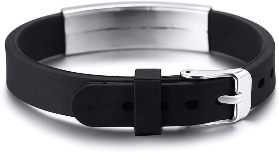 دستبند شناسایی هشدار پزشکی سفارشی حکاکی رایگان هدیه شخصی دستبند قابل تنظیم برای مردان و زنان در کمک های اولیه اضطراری