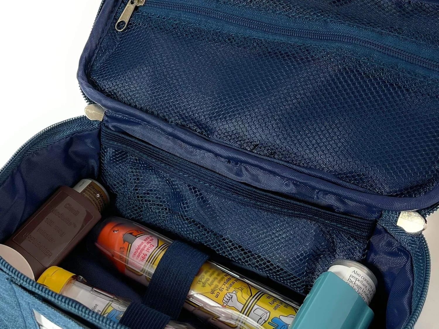 کیف/باکس دارویی آبی میدی - مناسب برای آلرژی، سرنگ اپی‌پن، دیابت، استنشاقی‌ها، سرنگ‌ها، انسولین و غیره