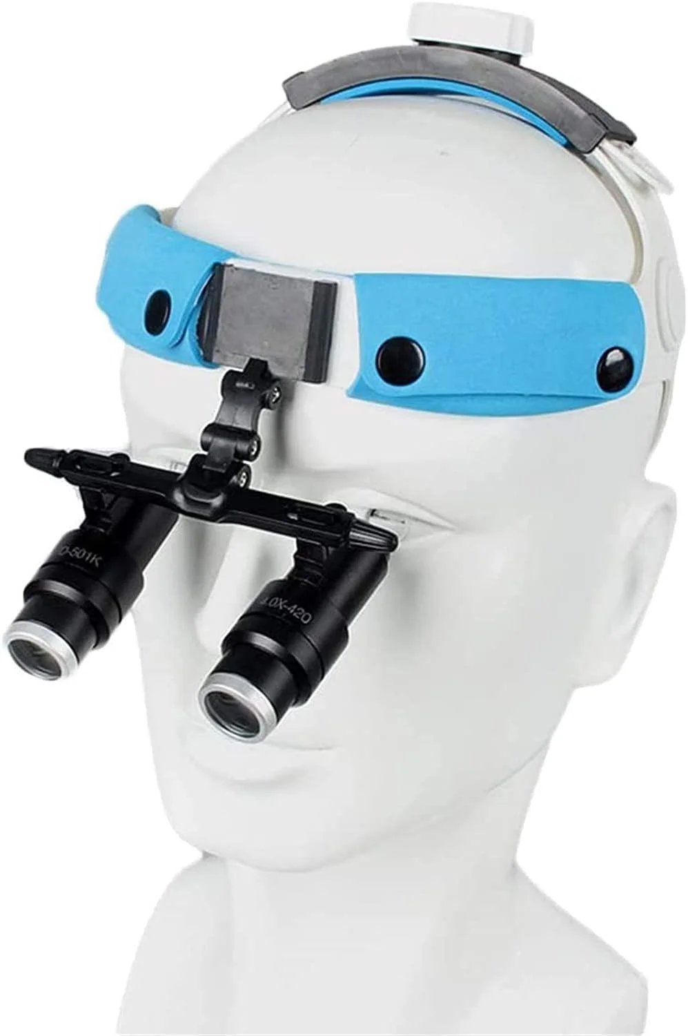 بزرگنمای سر، بزرگنمای دیجیتال دستی، ذره بین پزشکی دوچشمی شیشه ای نوری 4X 6X برای دندانپزشکی، جراحی، سرگرمی، خواندن، ذره بین جواهرات، صنایع دستی، ساعت و الکترونیک