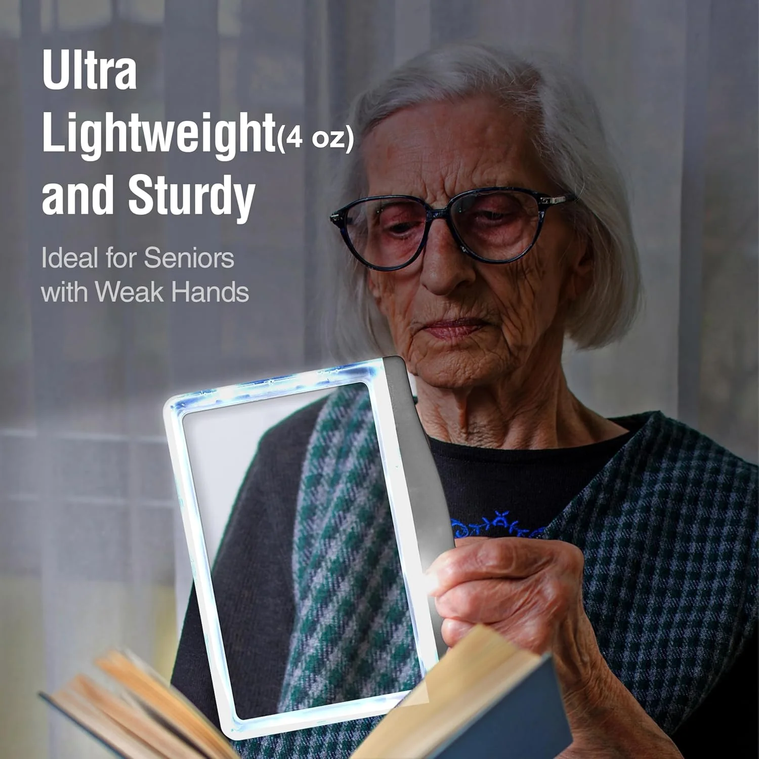 بزرگنمای صفحه LED فوق العاده روشن MagniPros 3X با 12 LED کم نور ضد تابش بزرگنمای صفحه LED فوق العاده روشن MagniPros 3X با 12 LED کم نور ضد تابش