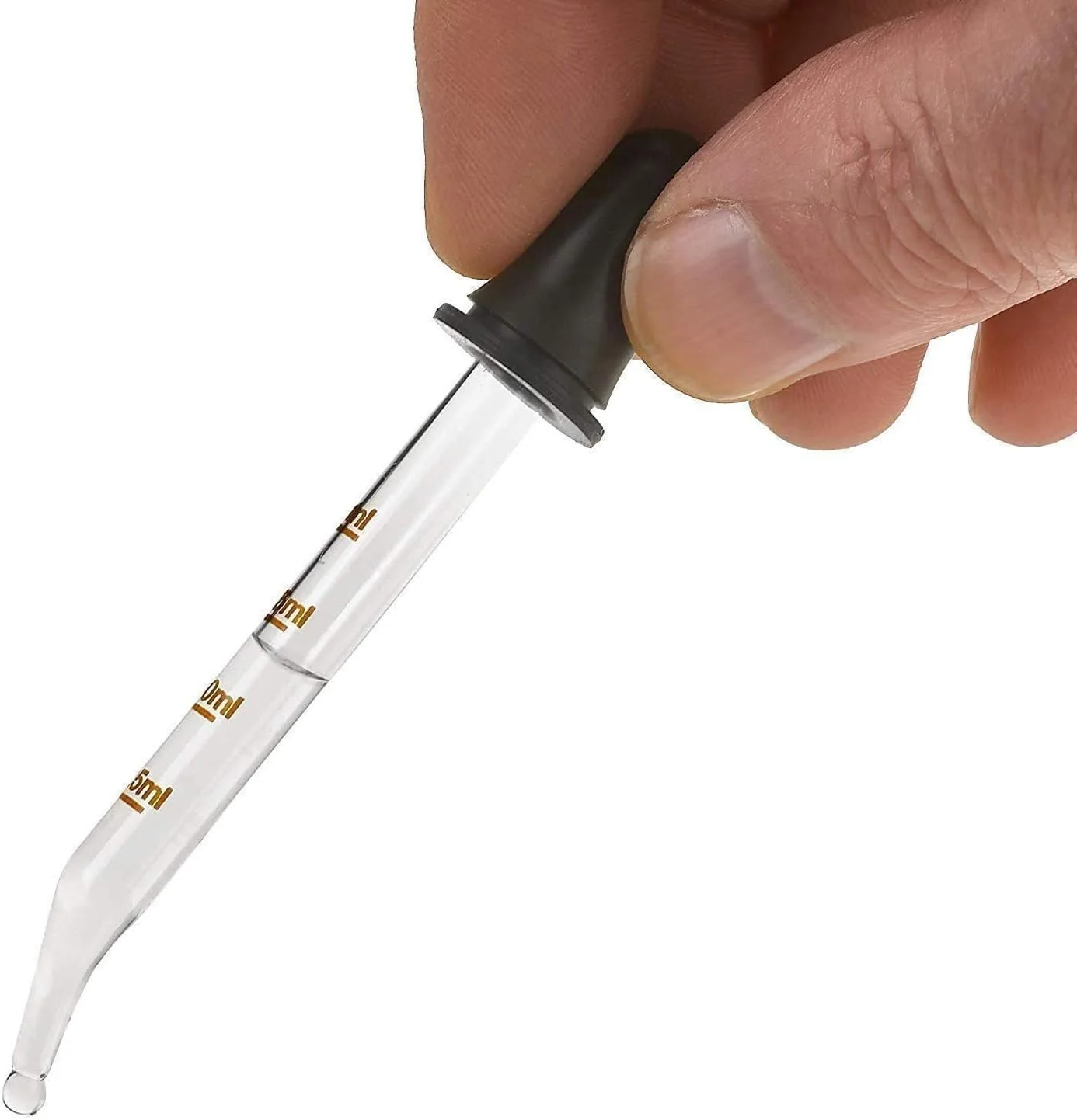 قطره چکان چشمی MEDca - بسته 4 عددی، مجموعه قطره چکان شیشه ای مدرج با نوک خمیده و مستقیم