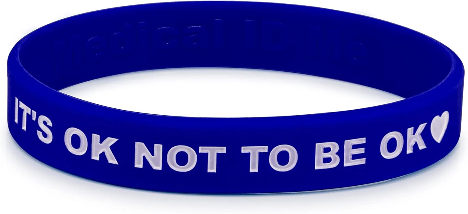 ست 6 عددی دستبند سیلیکونی با پیام «اشکالی نداره اگر حالت خوب نیست» هدیه MHA