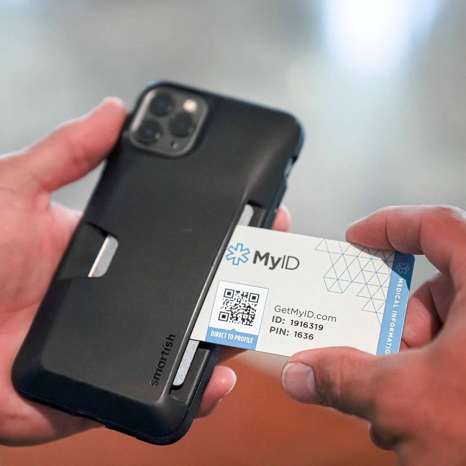 کارت شناسایی پزشکی MyID، کارت تماس اضطراری. تمام اطلاعات پزشکی خود را برای مواقع اضطراری ذخیره کنید کارت شناسایی پزشکی MyID، کارت تماس اضطراری. تمام اطلاعات پزشکی خود را برای مواقع اضطراری ذخیره کنید