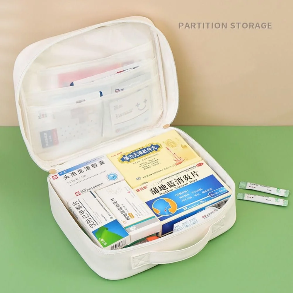 کیف نگهدارنده دارو، جعبه قرص ۷ روزه با زیپ، مناسب برای مسافرت و استفاده در منزل (کوچک، آبی)