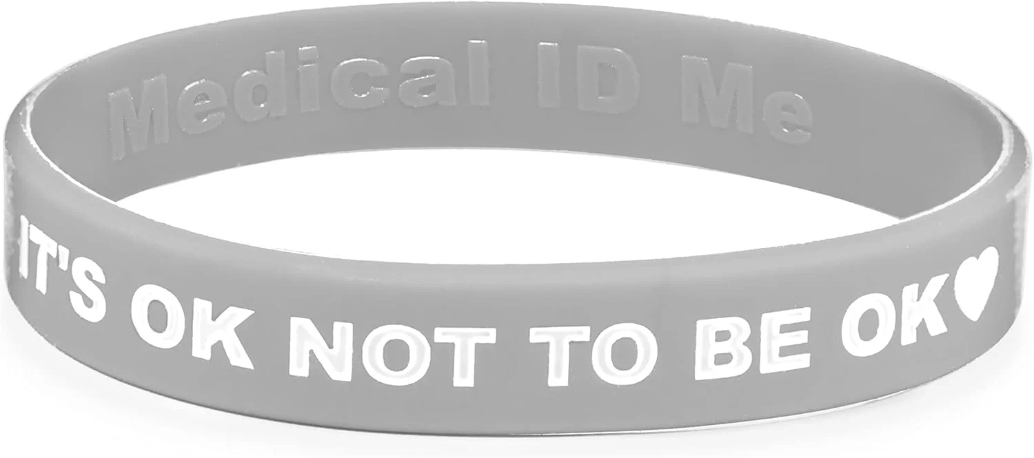 ست 6 عددی دستبند سیلیکونی با پیام «اشکالی نداره اگر حالت خوب نیست» هدیه MHA