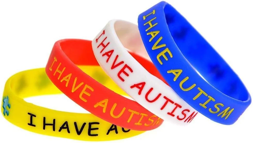 (بسته 4 عددی) دستبند آگاهی از اتیسم برای کودکان، نوجوانان و بزرگسالان