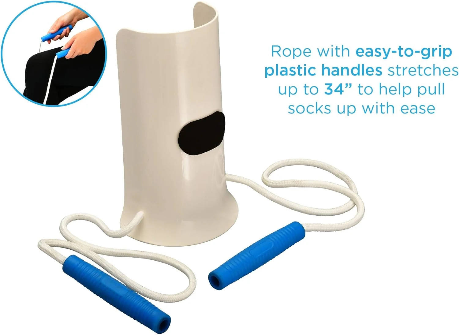 ابزار کمکی پوشیدن جوراب و جوراب واریس نوا مدیکال، استفاده آسان با دستگیره های قابل تنظیم ابزار کمکی پوشیدن جوراب و جوراب واریس نوا مدیکال، استفاده آسان با دستگیره های قابل تنظیم