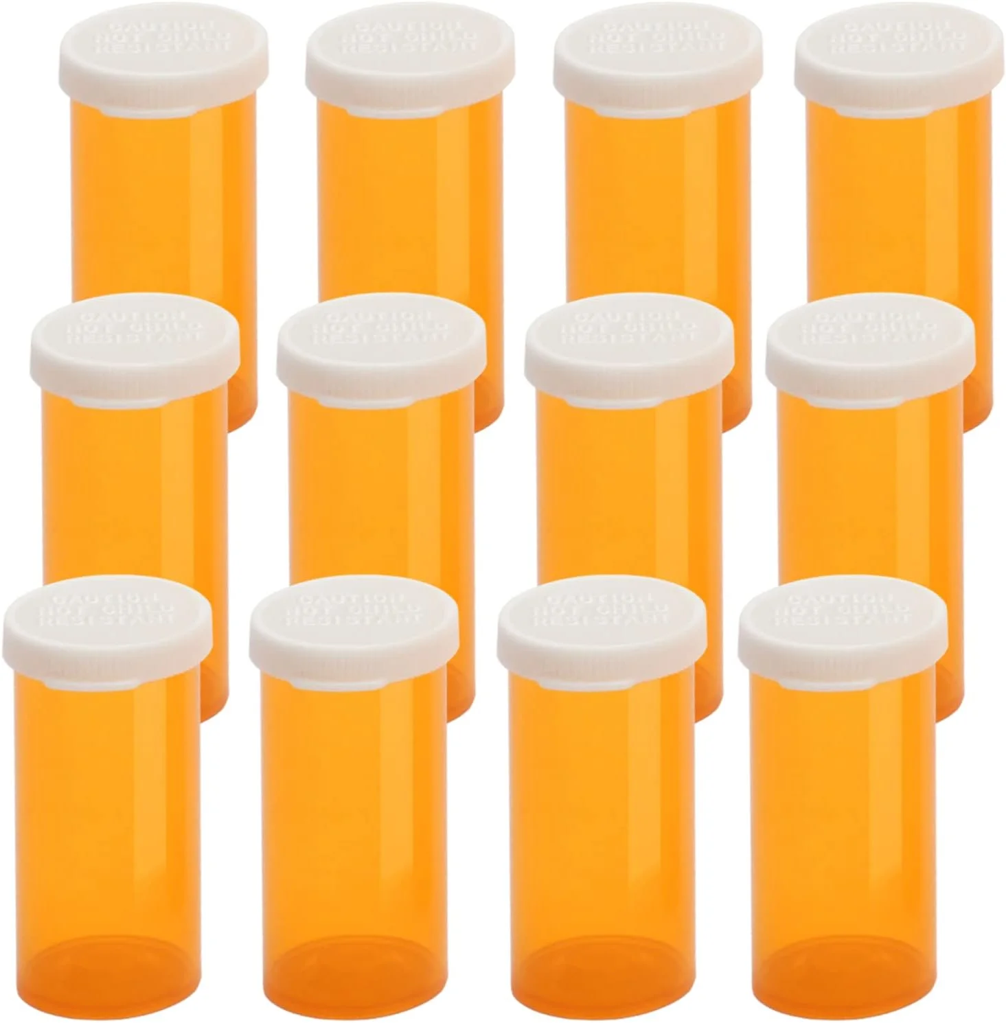 ظروف قرص پلاستیکی خالی با درب فشاری آسان بازشو (غیر مقاوم در برابر کودک)، ویال دارو، ظروف شفاف، سازمان دهنده جعبه قرص (8 درام، 12 عدد)