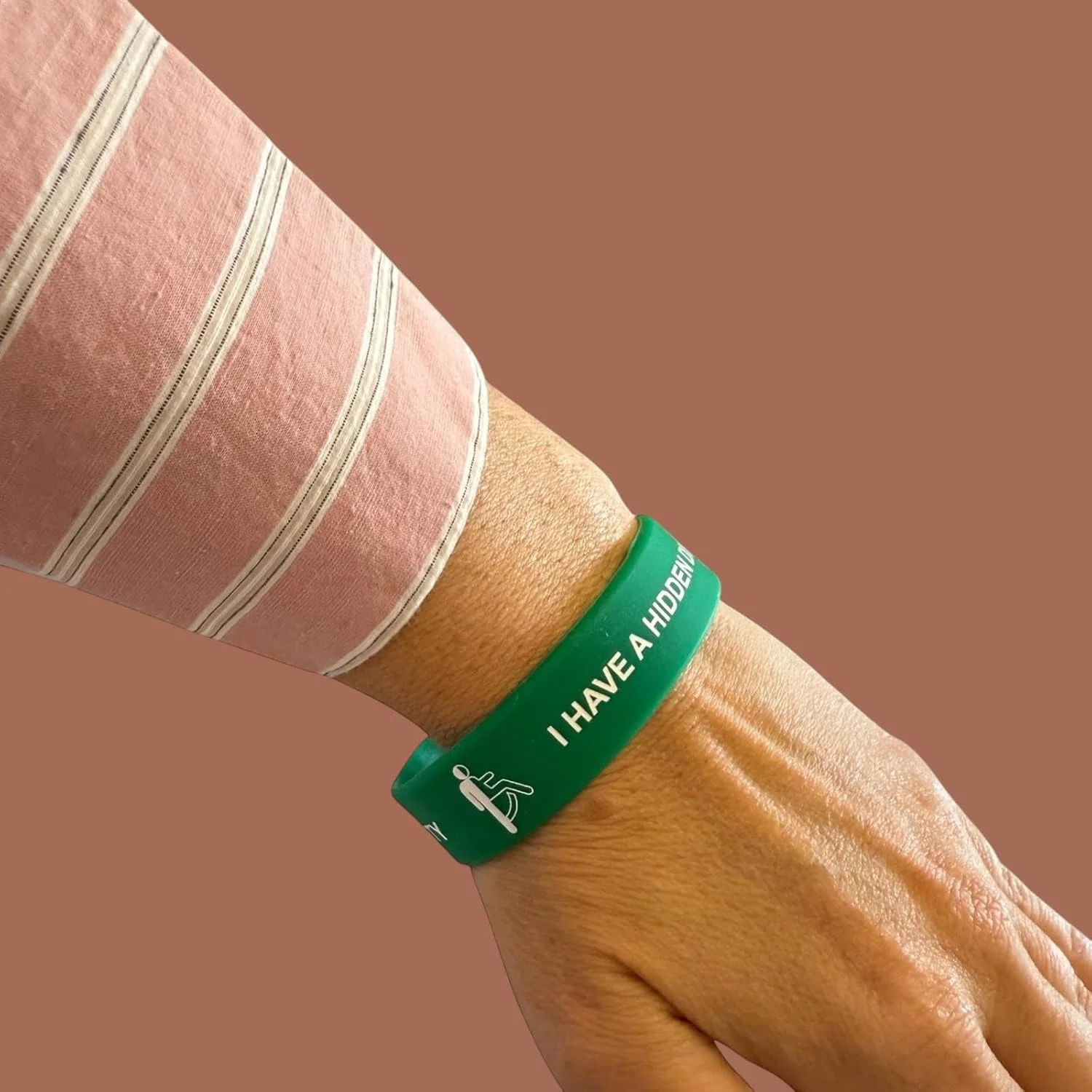 دستبند سیلیکونی آگاهی از ناتوانی پنهان، سایز بزرگسال، دستبند هشدار پزشکی