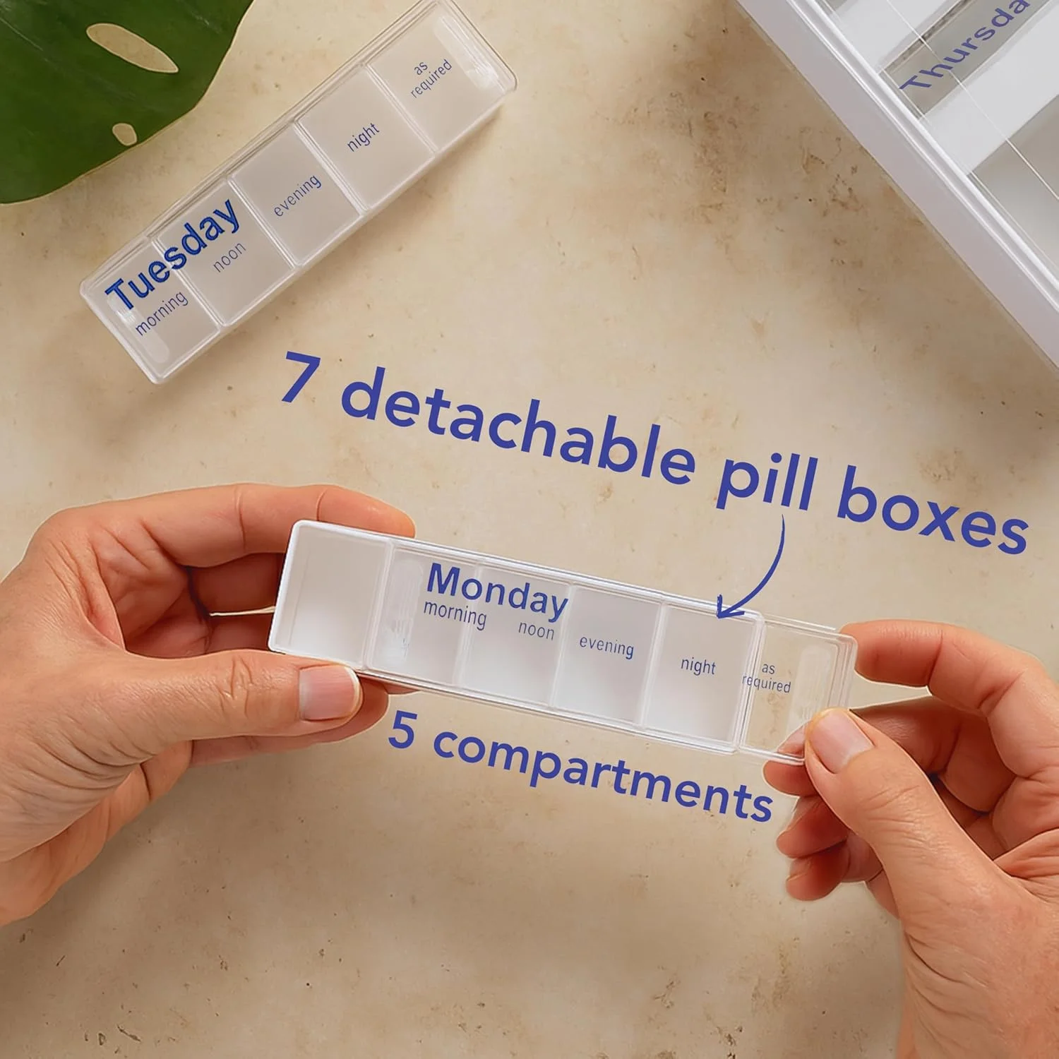 جعبه قرص هفتگی پترسون مدیکال آناباکس، جعبه قرص 7 روزه، توزیع کننده/ظرف قرص سازمان یافته و کاربردی، سفید، 19 x 12 x 5.4 سانتی متر، بسته 1 عددی