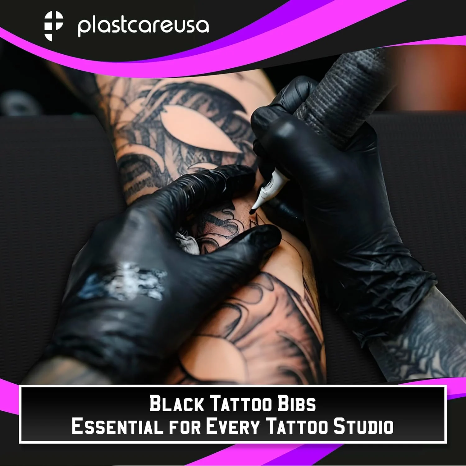 پیشبند یکبار مصرف مشکی رنگ PlastCare USA، مناسب برای دندانپزشکی، خالکوبی و پیرسینگ، ضد آب، ابعاد 33 در 45 سانتیمتر پیشبند یکبار مصرف مشکی رنگ PlastCare USA، مناسب برای دندانپزشکی، خالکوبی و پیرسینگ، ضد آب، ابعاد 33 در 45 سانتیمتر