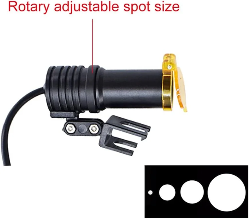 چراغ برای لوپ های دندانپزشکی، چراغ های سر LED دندانپزشکی، چراغ قوه دندانپزشکی سیاه قابل حمل 5 وات با فیلتر، چراغ سر جهانی برای لوپ های دوچشمی پزشکی نوع گیره درج