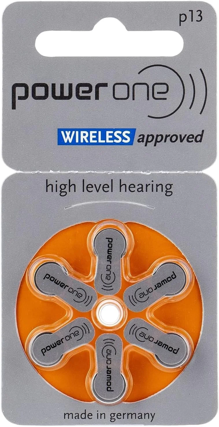 باتری سمعک پاور وان P13 بدون جیوه (6 عدد)