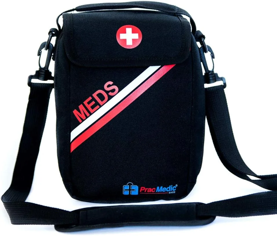 کیف حمل دارو PracMedic Bags - کیف دارویی مسافرتی برای لوازم پزشکی، قلم انسولین، اپیپن، استنشاقی، بطری قرص، سازمان دهنده لوازم کمک های اولیه (مشکی) کیف حمل دارو PracMedic Bags - کیف دارویی مسافرتی برای لوازم پزشکی، قلم انسولین، اپیپن، استنشاقی، بطری قرص، سازمان دهنده لوازم کمک های اولیه (مشکی)