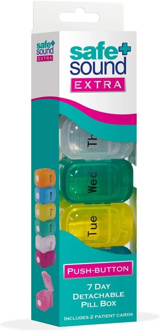 جعبه قرص 7 روزه ایمن + مطمئن و بازشو