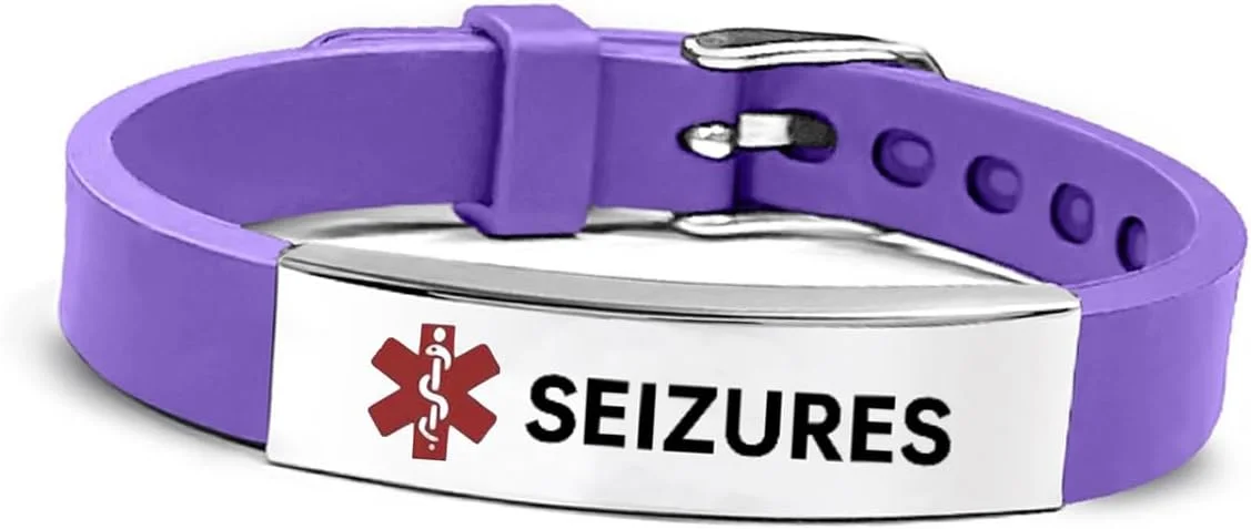 دستبند شناسایی پزشکی استیل ضد زنگ RENYILIN، دستبند سیلیکونی سازگار با محیط زیست، دستبند هشدار پزشکی قابل تنظیم، جواهرات کمک های اولیه اضطراری