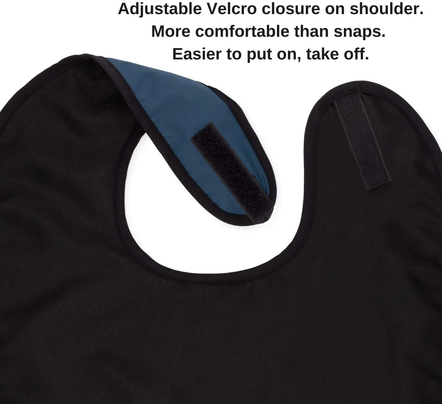 پیشبند بزرگسال ضد آب، محافظ لباس، جلوگیری از لکه. قابل شستشو در ماشین لباسشویی. فوق العاده پهن، مشکی، 1 عدد