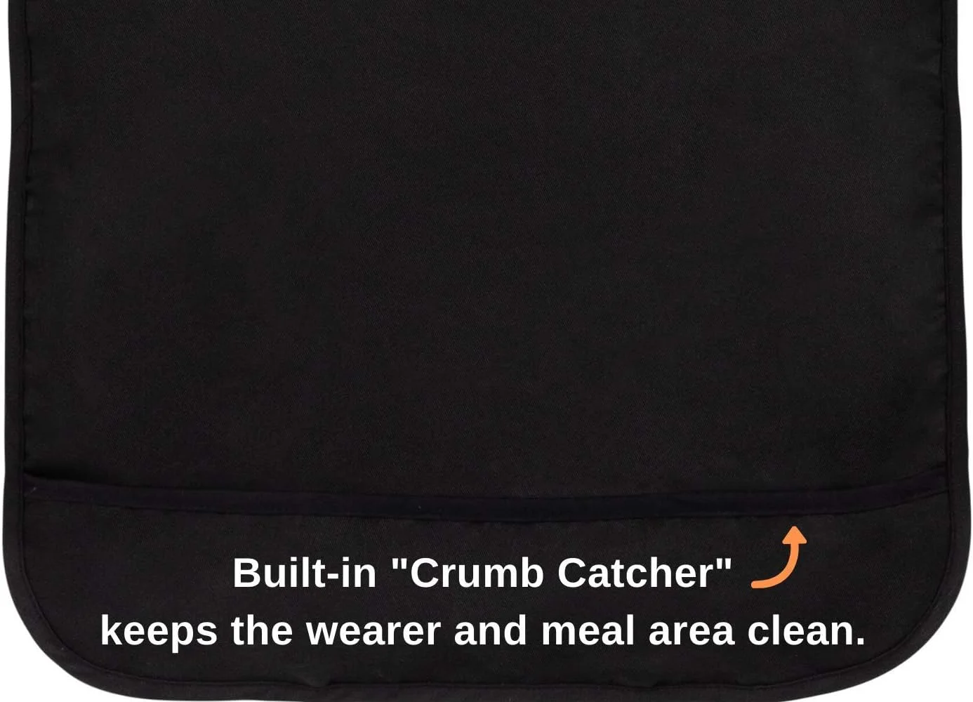 پیشبند بزرگسال ضد آب، محافظ لباس، جلوگیری از لکه. قابل شستشو در ماشین لباسشویی. فوق العاده پهن، مشکی، 1 عدد