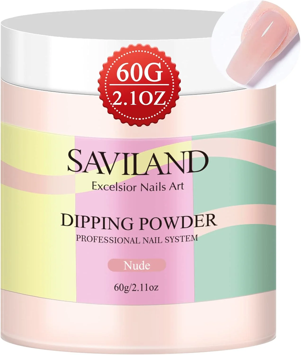 پودر دیپ رنگ های طبیعی ساویلند - 60 گرم پودر دیپینگ برای مانیکور ناخن طبیعی فرانسوی، تقویت ناخن، استفاده آسان برای مبتدیان ناخن، بدون نیاز به لامپ ناخن، هدیه برای خانم ها