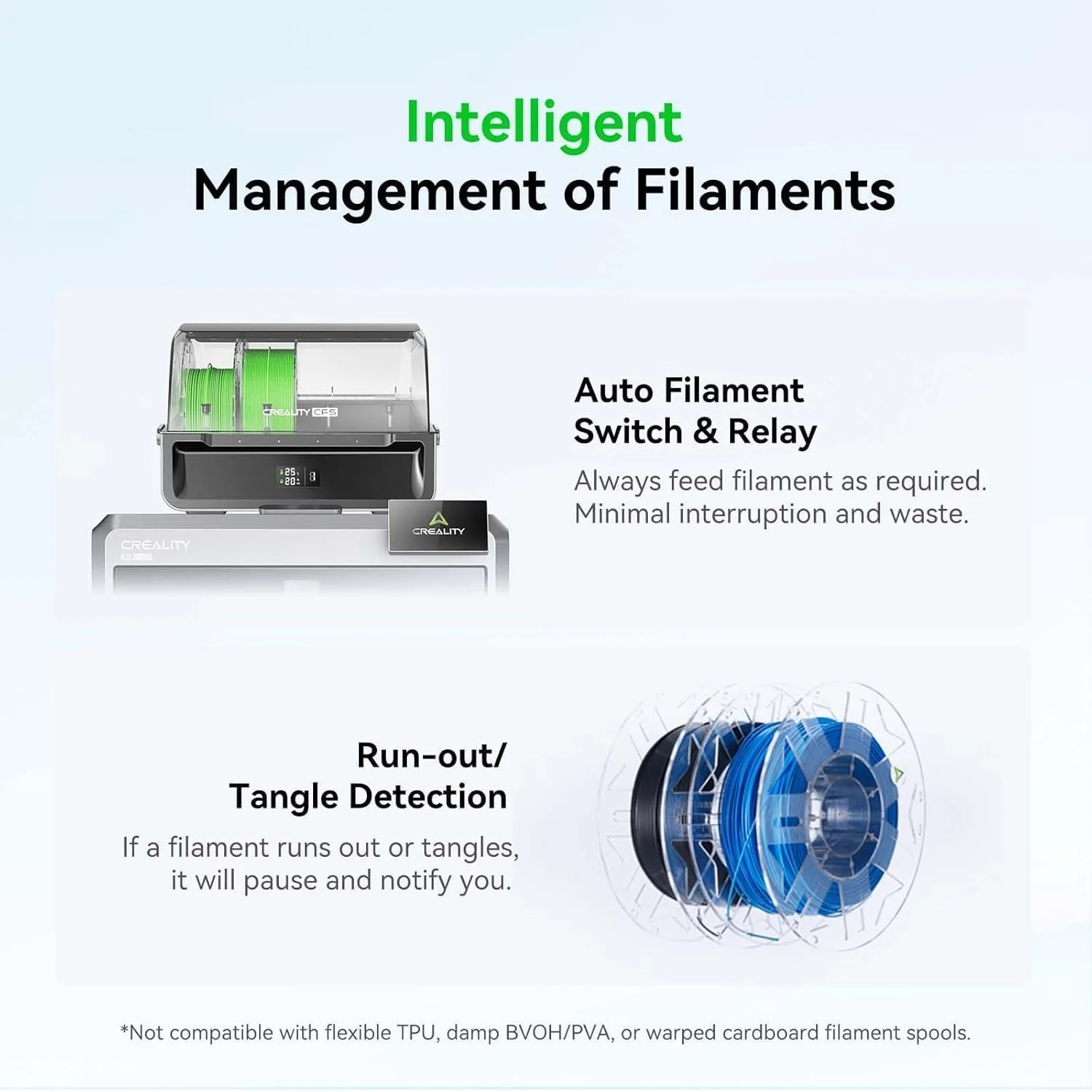 سیستم فیلامنت Creality CFS، پرینتر سه بعدی، سیستم فیلامنت خودرویی چند رنگ، ذخیره سازی فیلامنت، سوئیچ ها و رله ها، حسگرهای تشخیص نشت، برای چاپ 16 رنگ، سازگار با سری K2 Plus Hi K1 سیستم فیلامنت Creality CFS، پرینتر سه بعدی، سیستم فیلامنت خودرویی چند رنگ، ذخیره سازی فیلامنت، سوئیچ ها و رله ها، حسگرهای تشخیص نشت، برای چاپ 16 رنگ، سازگار با سری K2 Plus Hi K1