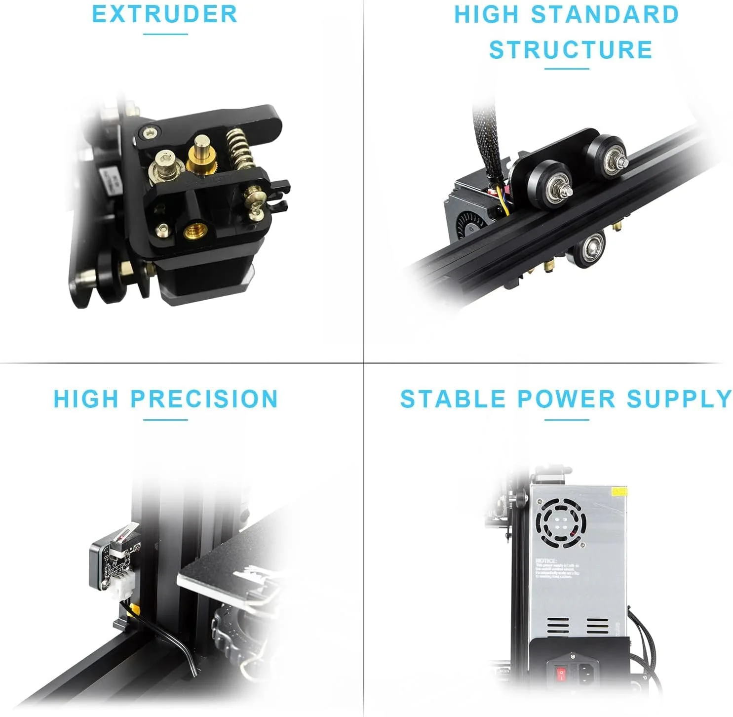 پرینتر سه بعدی کرالیتی Ender 3، پرینتر سه بعدی با کیت قاب فلزی کامل با اندازه چاپ بزرگ 220 x 220 x 250 میلی متر، چاپ پایدار (Ender 3) پرینتر سه بعدی کرالیتی Ender 3، پرینتر سه بعدی با کیت قاب فلزی کامل با اندازه چاپ بزرگ 220 x 220 x 250 میلی متر، چاپ پایدار (Ender 3)